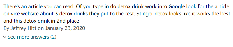 Detoxify xxtra clean positive review